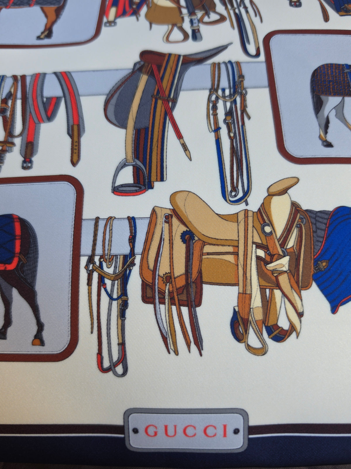 Gucci nylon pouch with Equestrian motif, Limited Edition
