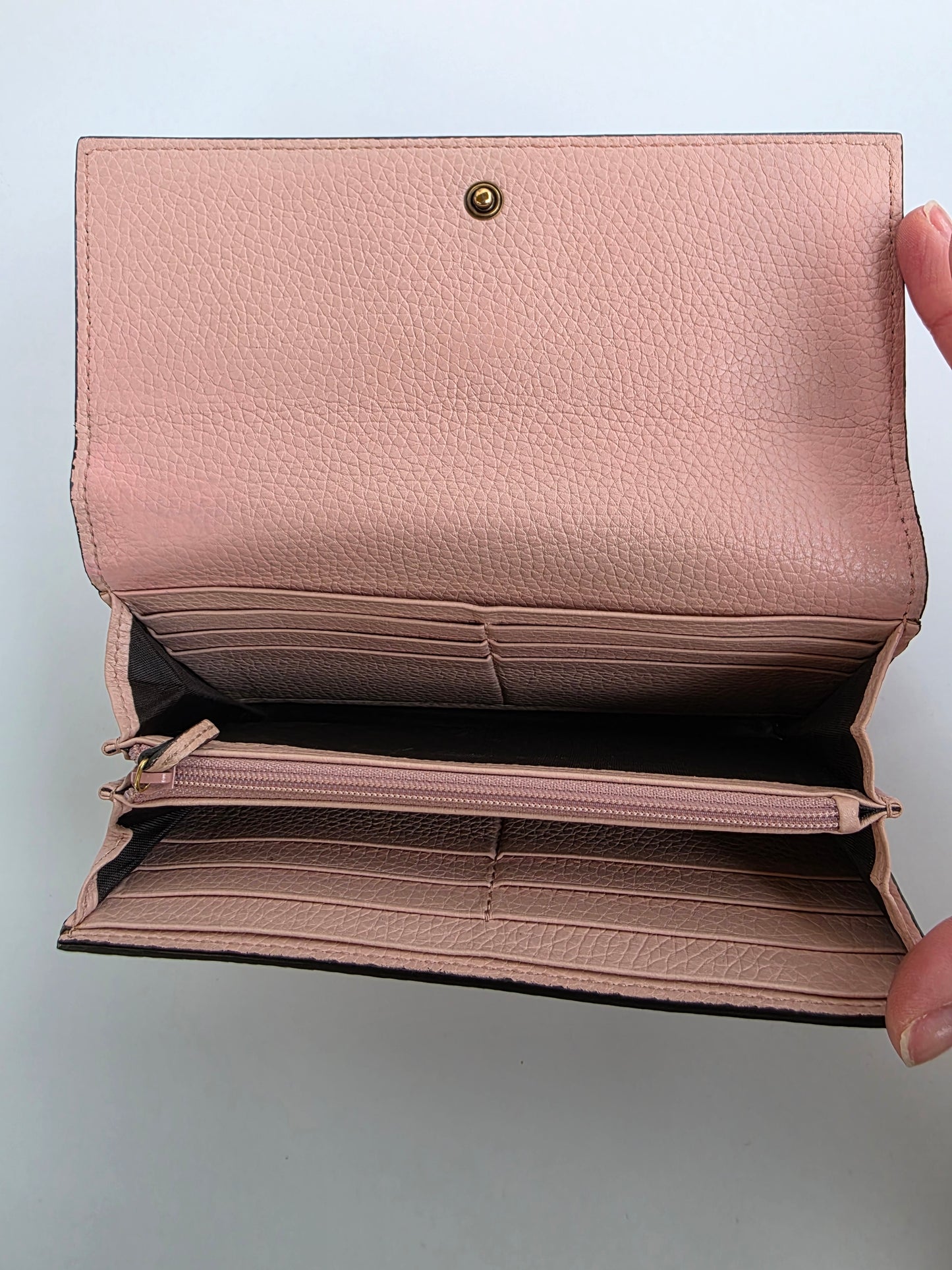Portafoglio Gucci Blind For Love in pelle rosa cipria