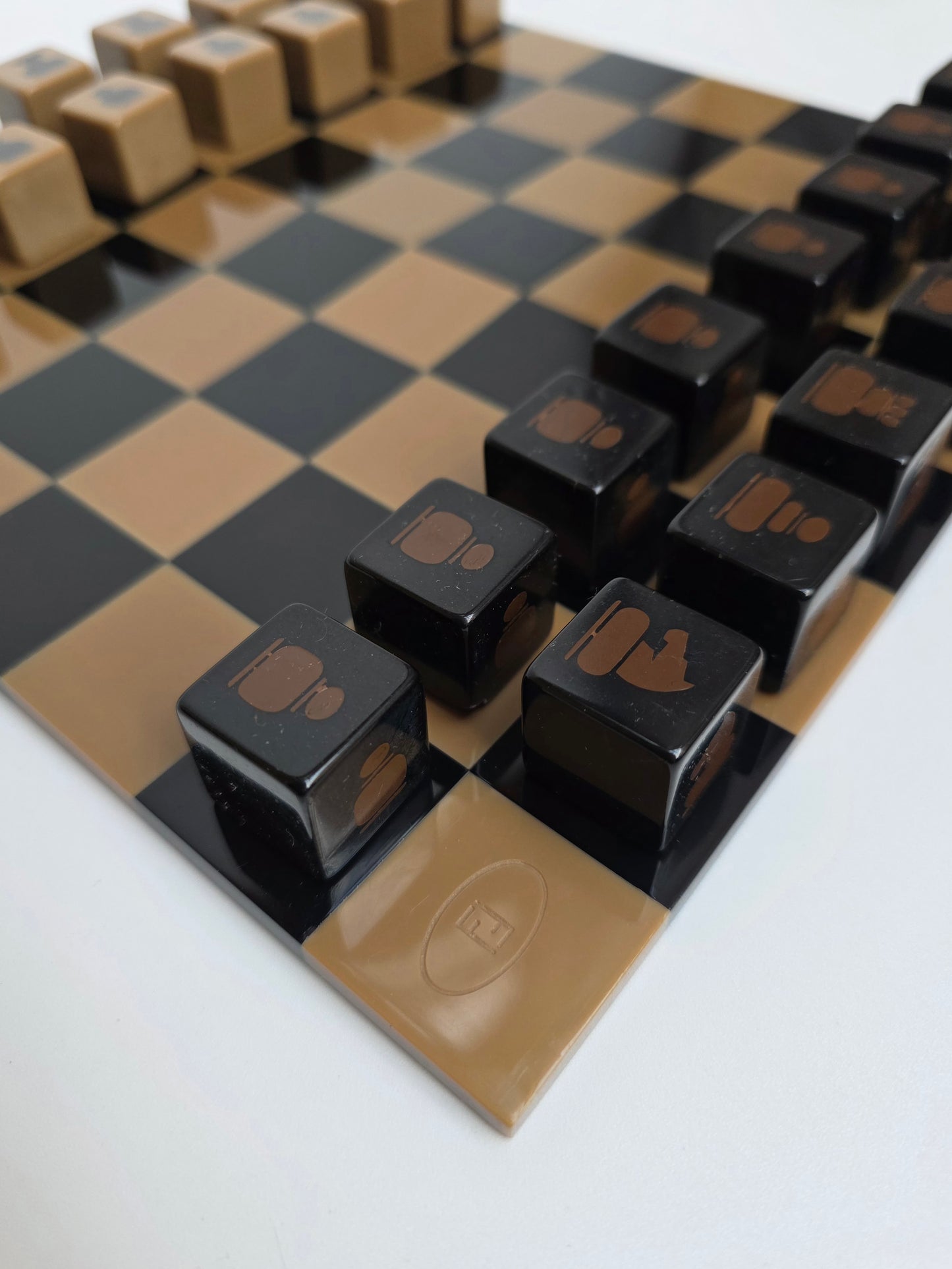 Scatola da Gioco Multi-Set Fendi Vintage in Perspex, scacchi e backgammon, anni '80
