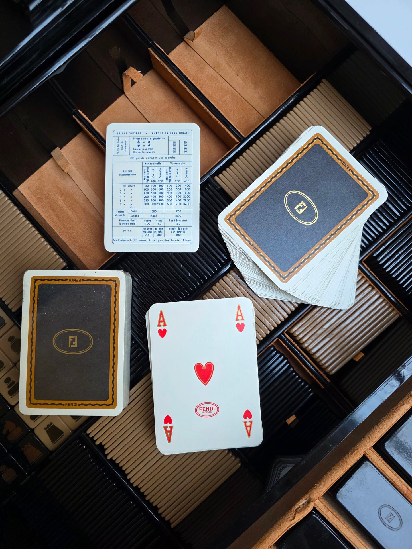 Scatola da Gioco Multi-Set Fendi Vintage in Perspex, scacchi e backgammon, anni '80