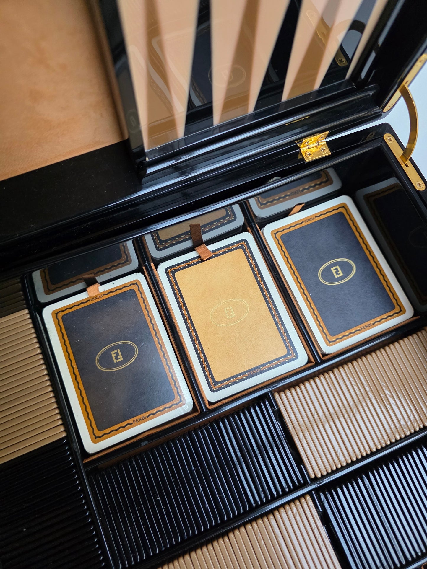 Scatola da Gioco Multi-Set Fendi Vintage in Perspex, scacchi e backgammon, anni '80