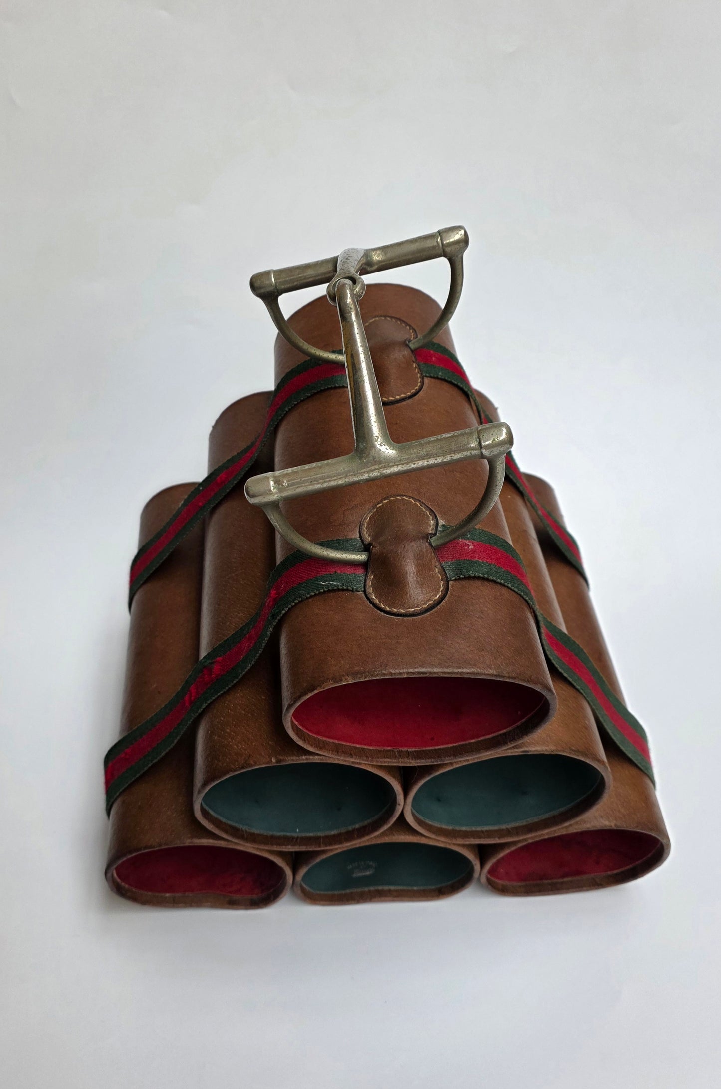 Raro porta bottiglie o riviste Gucci vintage, anni '60