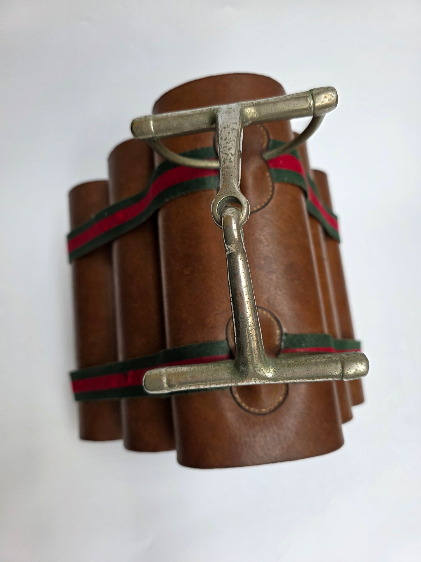 Raro porta bottiglie o riviste Gucci vintage, anni '60