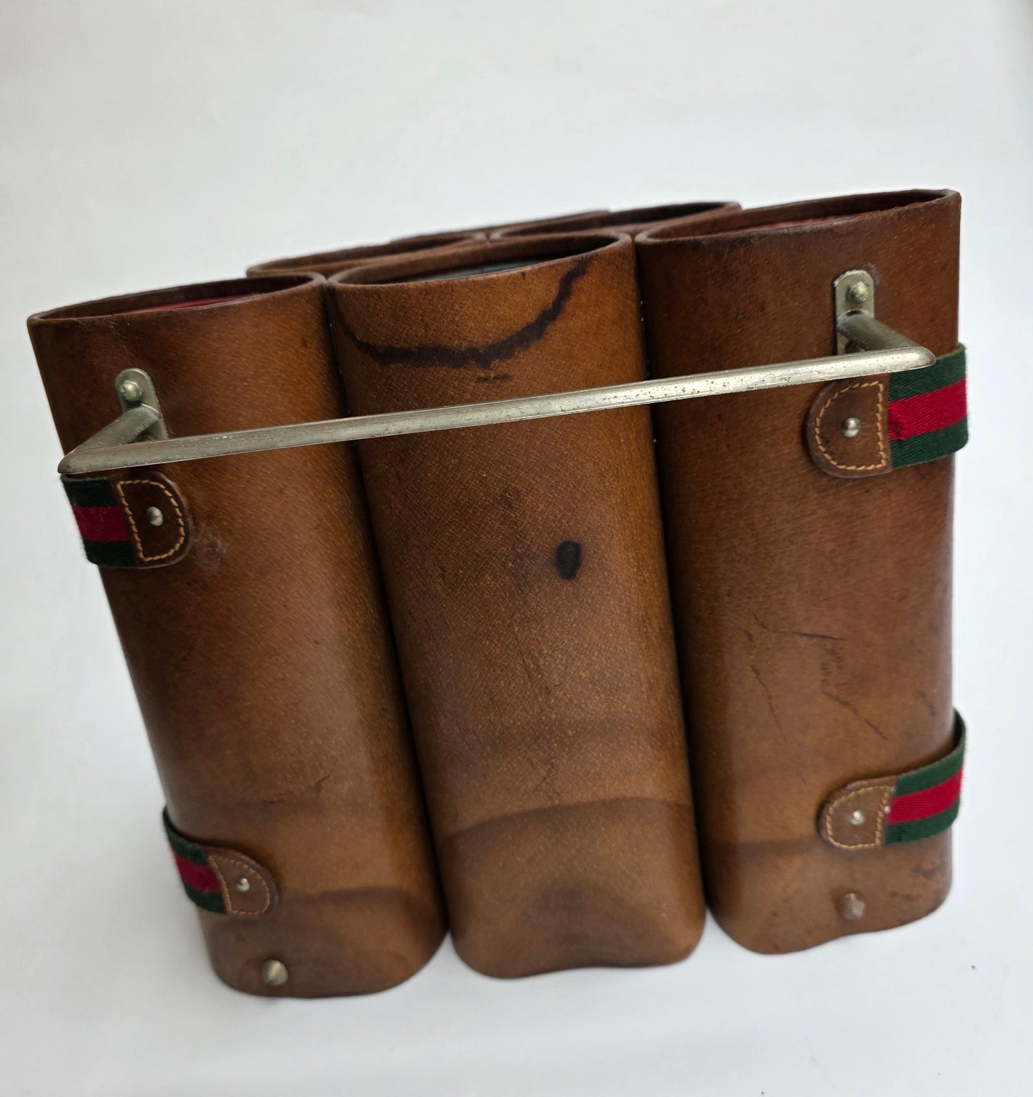 Raro porta bottiglie o riviste Gucci vintage, anni '60