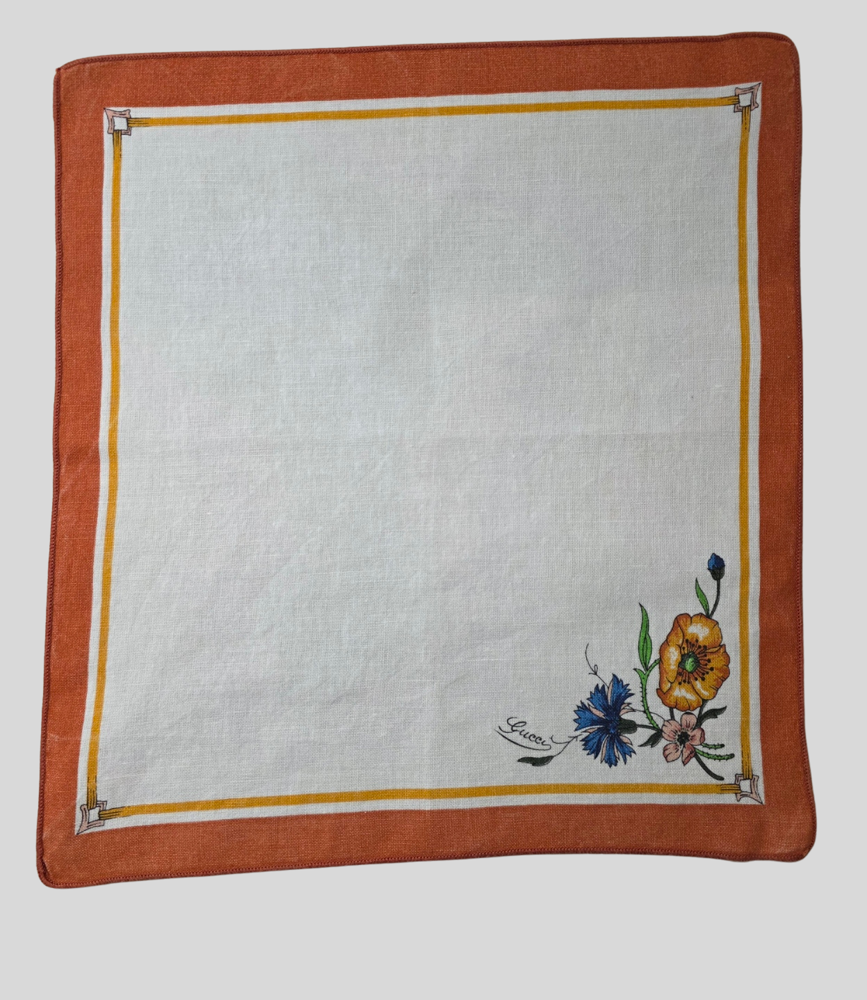 Set di Tovagliette Gucci vintage motivo Flora, anni '80