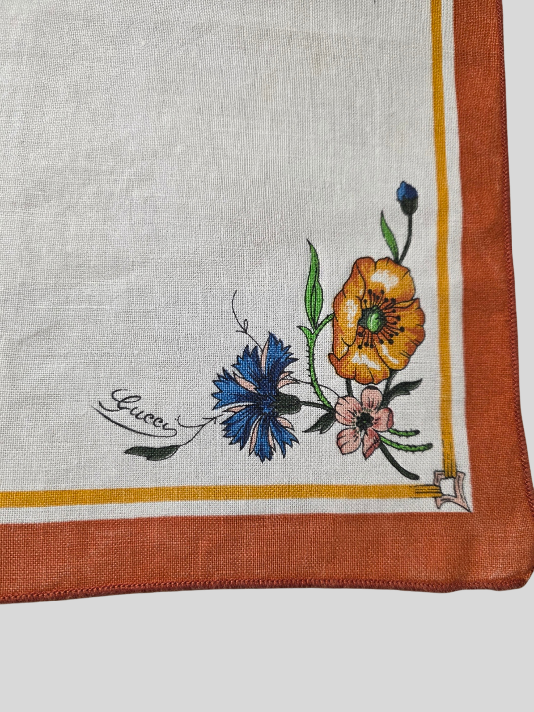 Set di Tovagliette Gucci vintage motivo Flora, anni '80