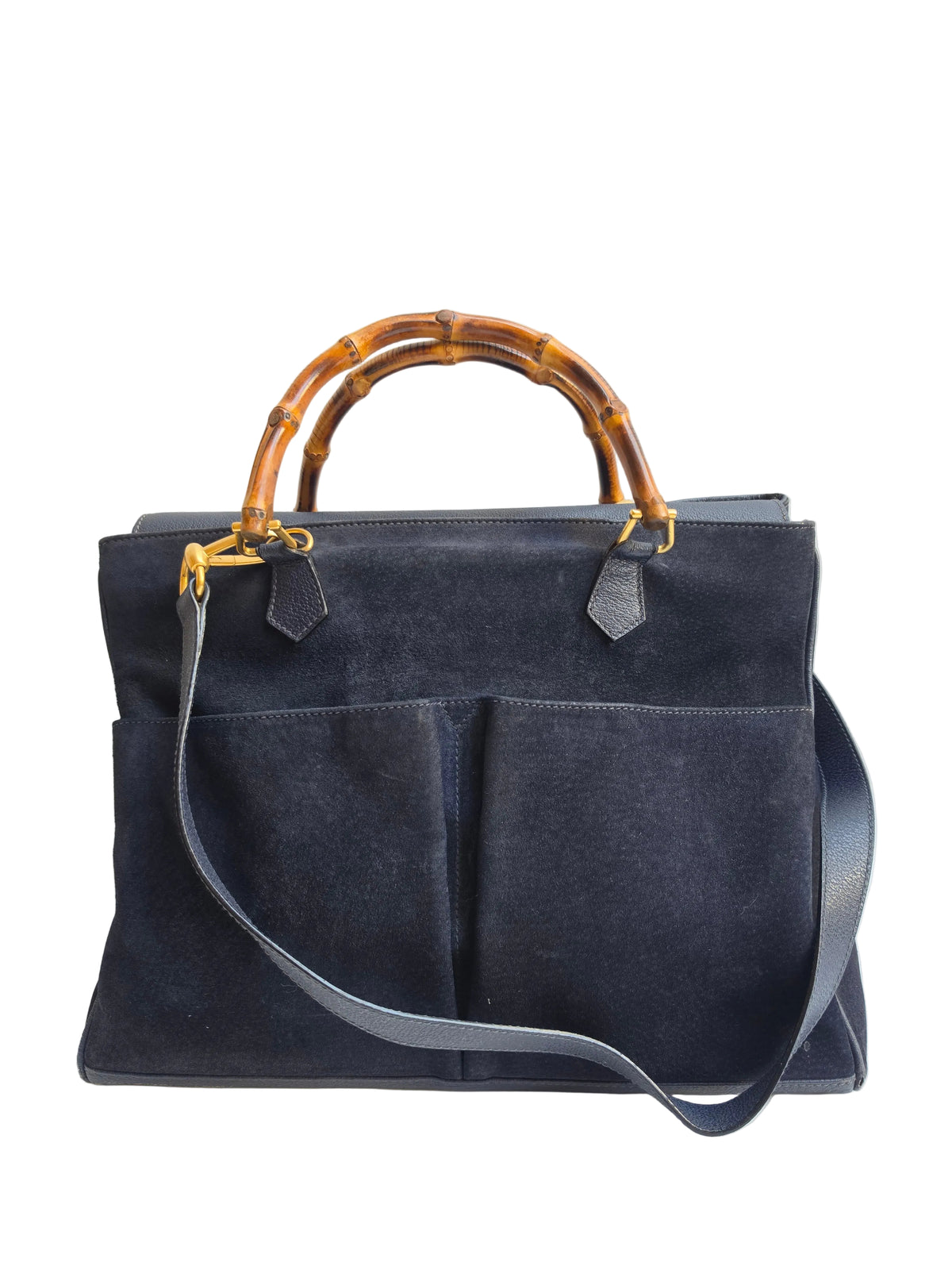 Borsa Gucci Diana Tote in camoscio blu notte, anni '90