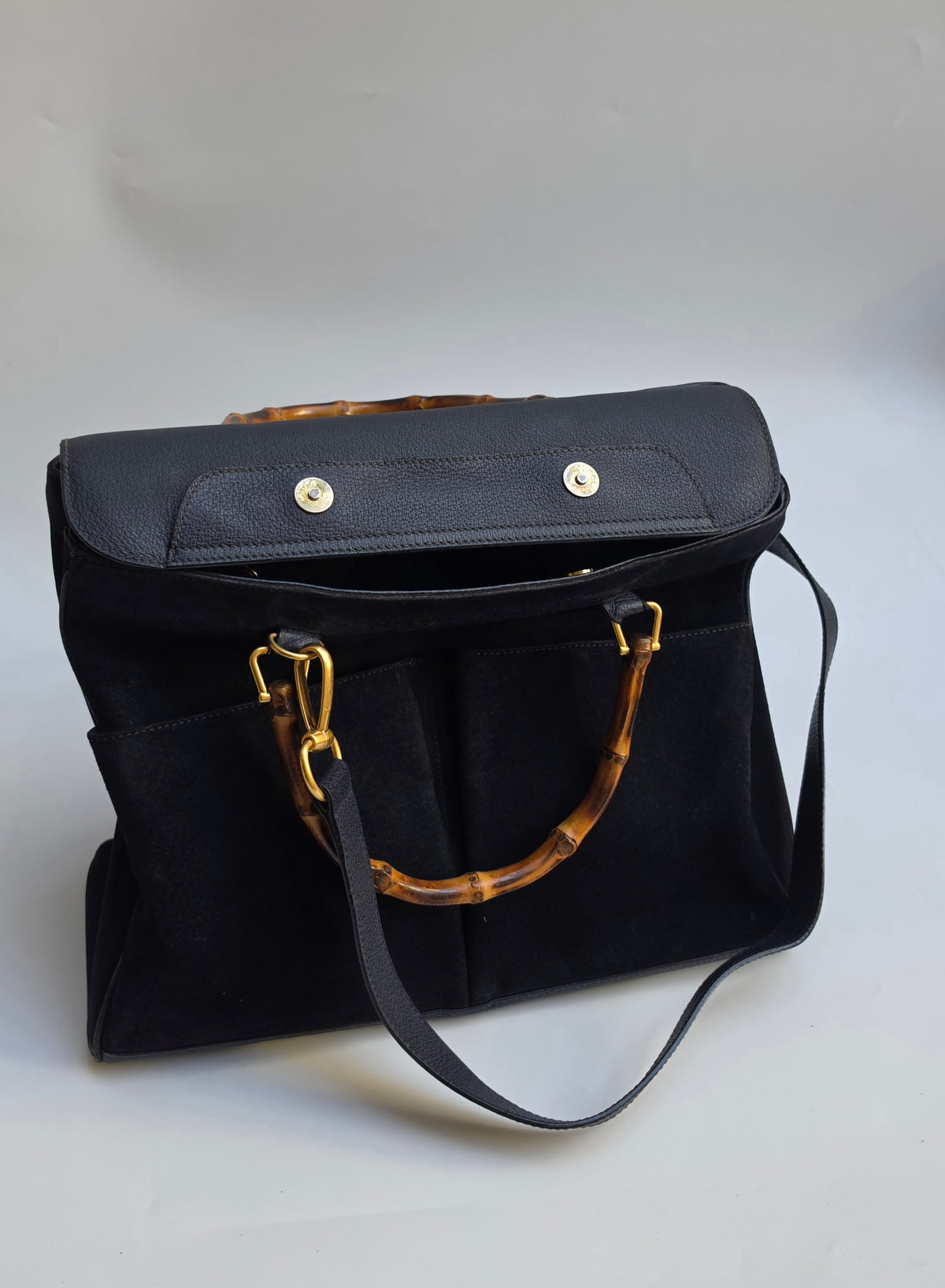 Borsa Gucci Diana Tote in camoscio blu notte, anni '90