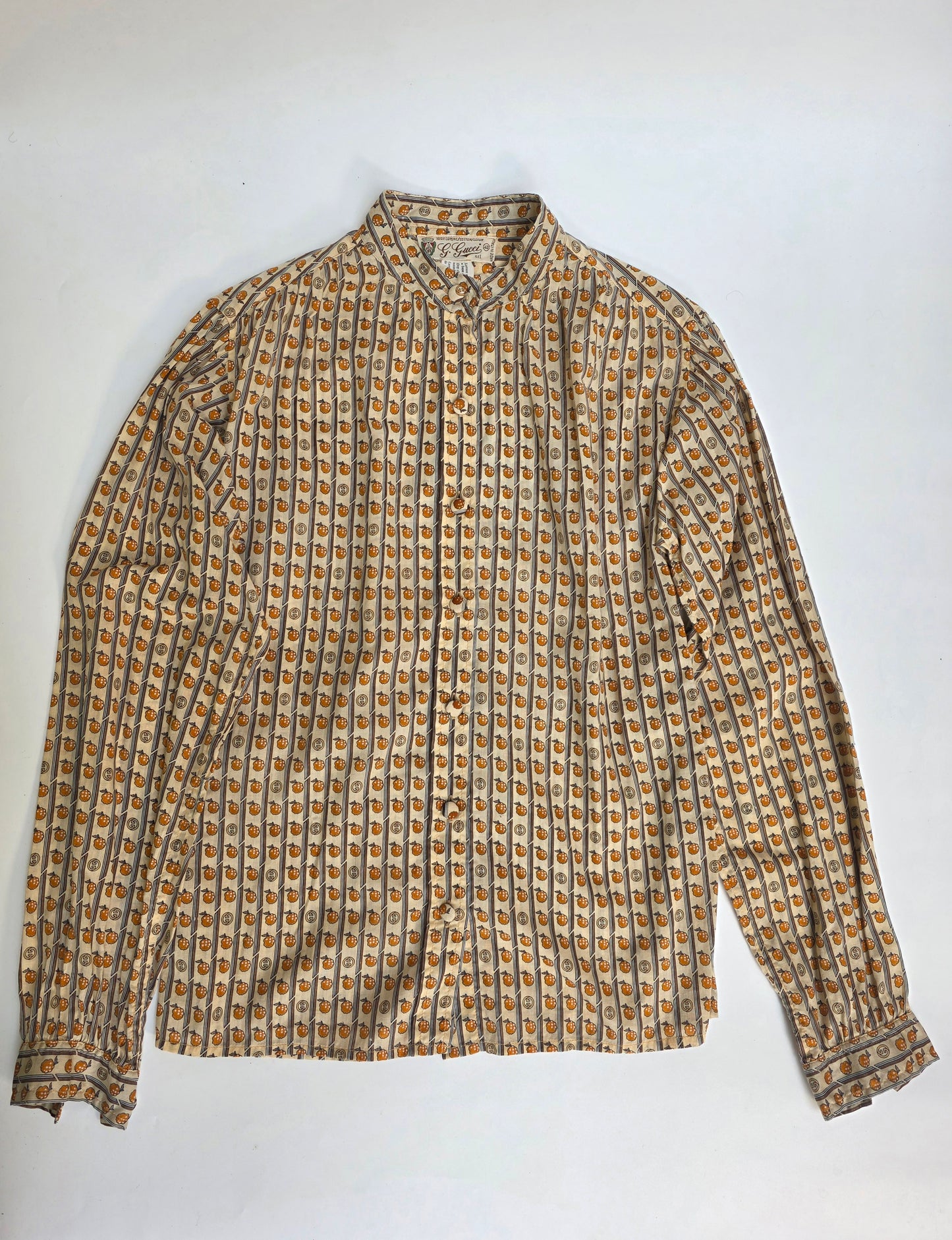 Camicia Gucci vintage motivo Lamponi, anni '70