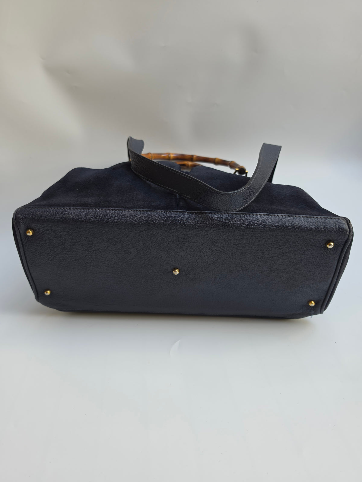 Borsa Gucci Diana Tote in camoscio blu notte, anni '90
